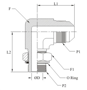 Picture of ADJUSTABEL MALE ELBOW O RING SAE THREAD