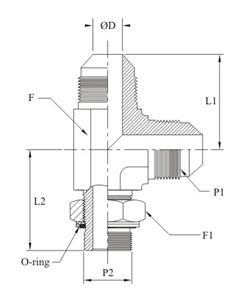 Picture of ADJUSTABLE MALE RUN TEE O RING AND SAE THREAD