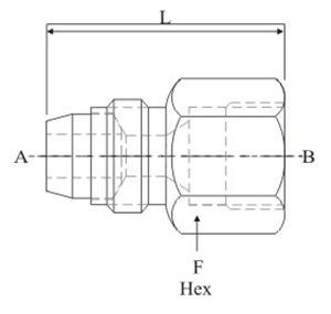 Picture of MALE-FEMALE ADAPTER JIC TO MEDIUM PRESSURE ADAPTERS