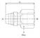 Picture of MALE-FEMALE ADAPTER JIC TO MEDIUM PRESSURE ADAPTERS