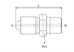 Picture of MALE-MALE ADAPTER HIGH PRESSURE TO NPT