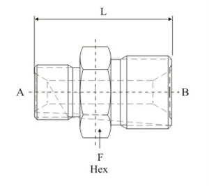 Picture of MALE-MALE ADAPTER REVERSE HIGH PRESSURE TO REVERSE HIGH PRESSURE