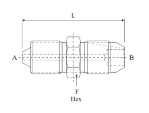 Picture of MALE-MALE JIC ADAPTER HIGH PRESSURE TO JIC
